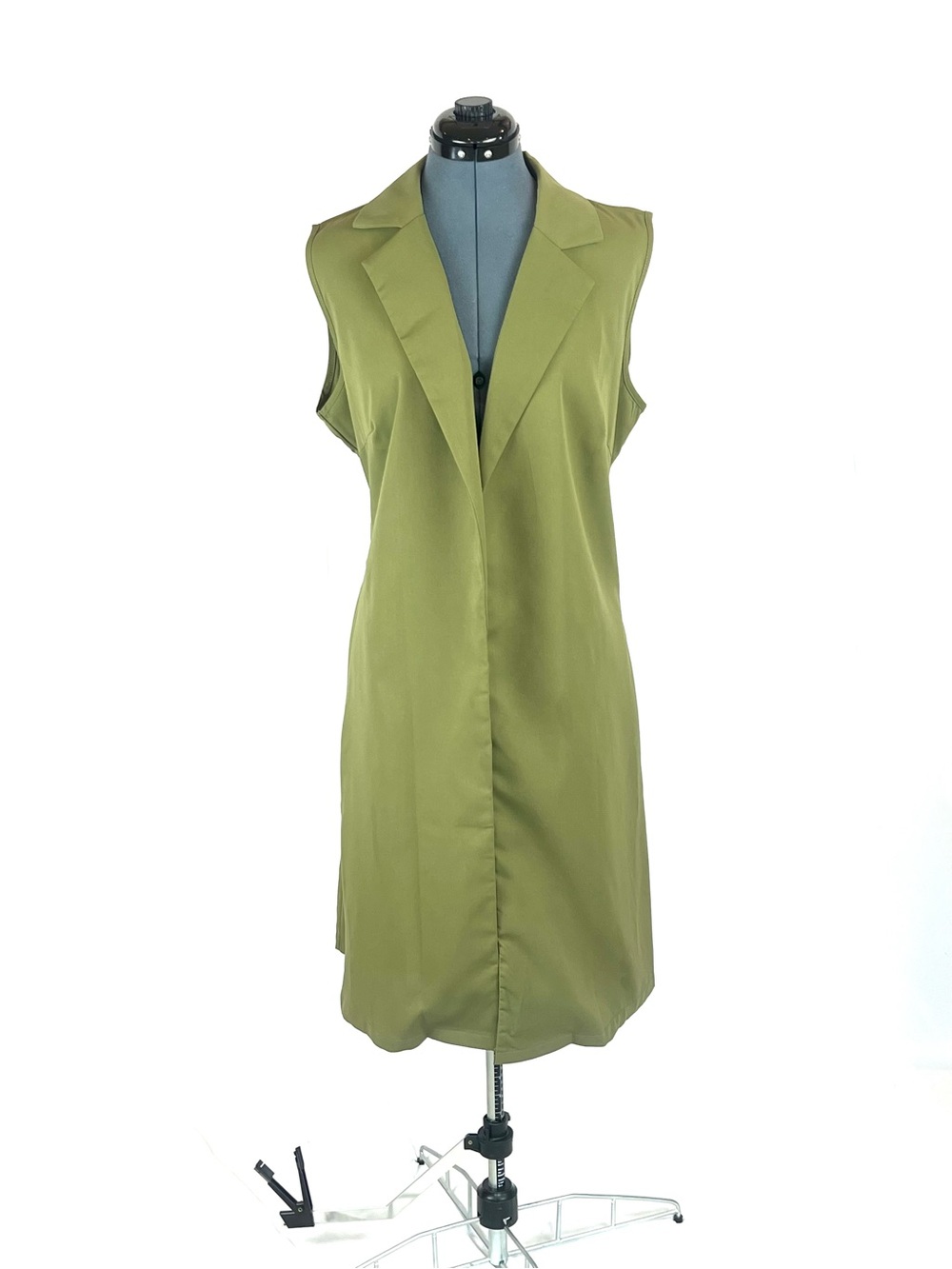 Kara and Kate Olive Green Sleeveless Duster Vest Convertible Size L NWT 935